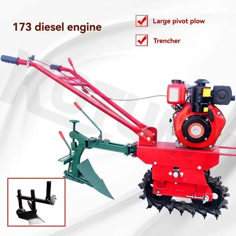 Crawler Chain Track Micro Tiller Semi-Plow Trencher Fertilizing And Sowing Machine Industrial Equipment