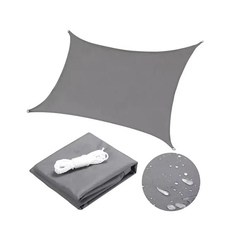 

2.5x2.5m Hot Sale in Australia Shading Polyester UV Blockage Gray Waterproof Yard Activities Sun Shade Sails