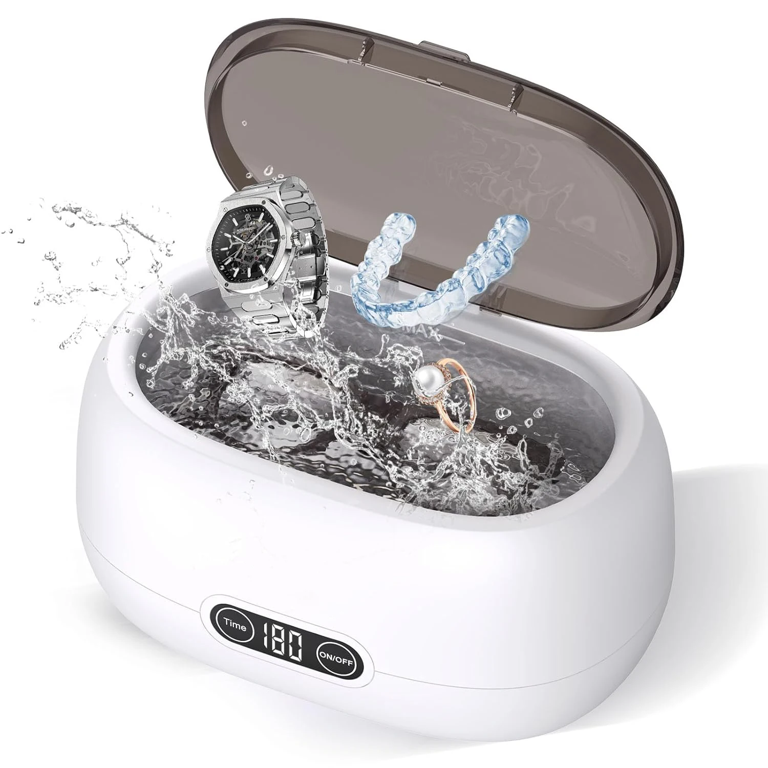 650ml-electric-sonic-cleaner-5-modes-digital-timer-new-plastic-for-jewelry-glasses-denture-watch-straps-razor