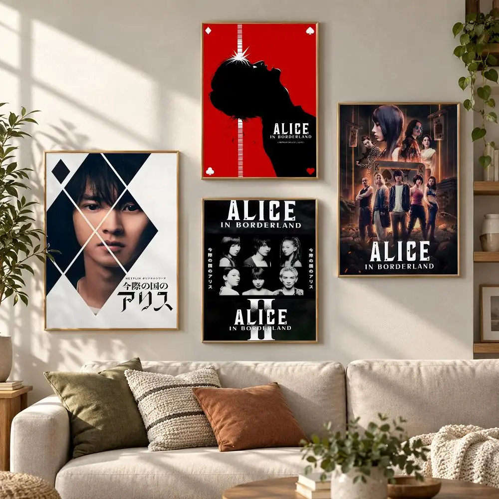Alice in Borderland Classic Movie TV Series 80s 90s Poster Contemporary Wall Art Print for Bedroom & Living Room, Unframed