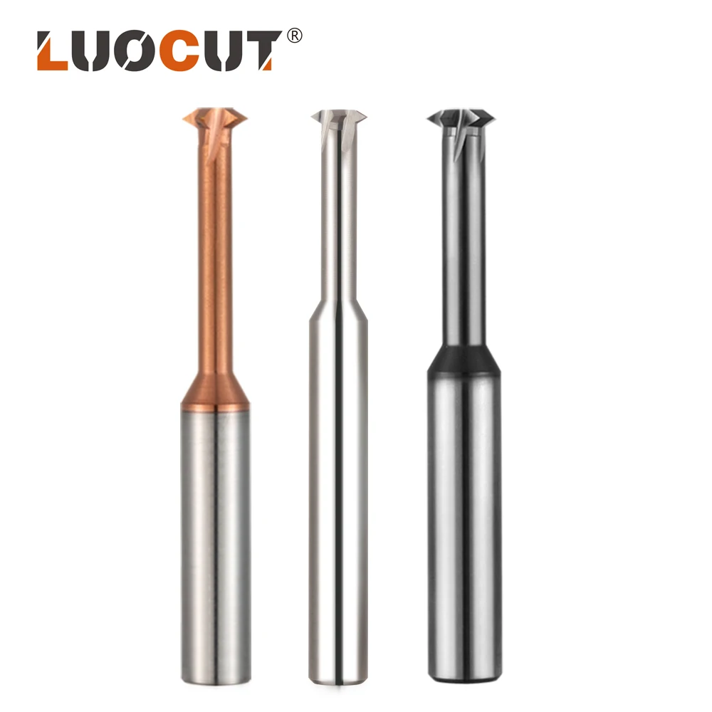 Tungsten Carbide Single Tooth Spiral Milling Cutter Thread Mill Metric Router Bit For Steel Aluminum End Mill CNC Tool 55°