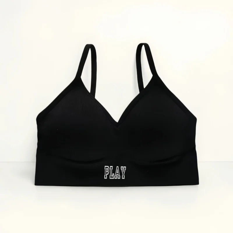 Seamless Tube Top Women Fitness Bra Ribbed Top Seamless Crop Top Female Sexy Lingerie Comfort Underwear Removable Pads