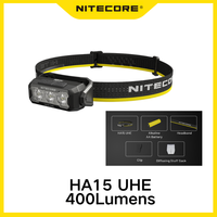 NITECORE HA15 UHE Headlamp 400Lumens 6*NiteLab UHE LEDs Include Battery For Camping, Hiking/Trekking