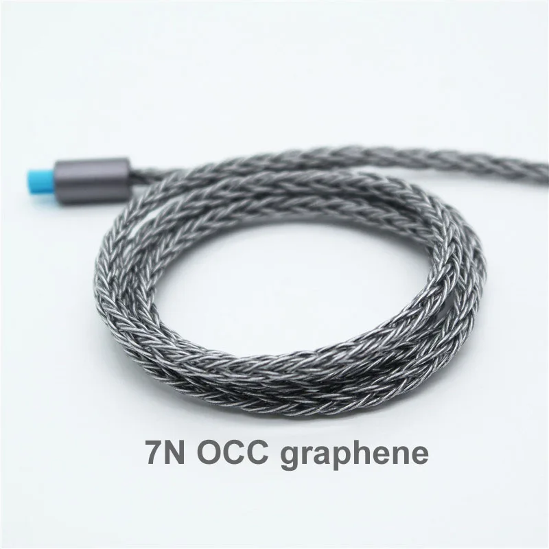 2pin 0.78 cable For 7N OCC IEM Cable graphene 3 in 1 Ear cord 8 cored High end AS10 ZS10ED16 ES4 ZS Earphone Cable Kz Moondrop