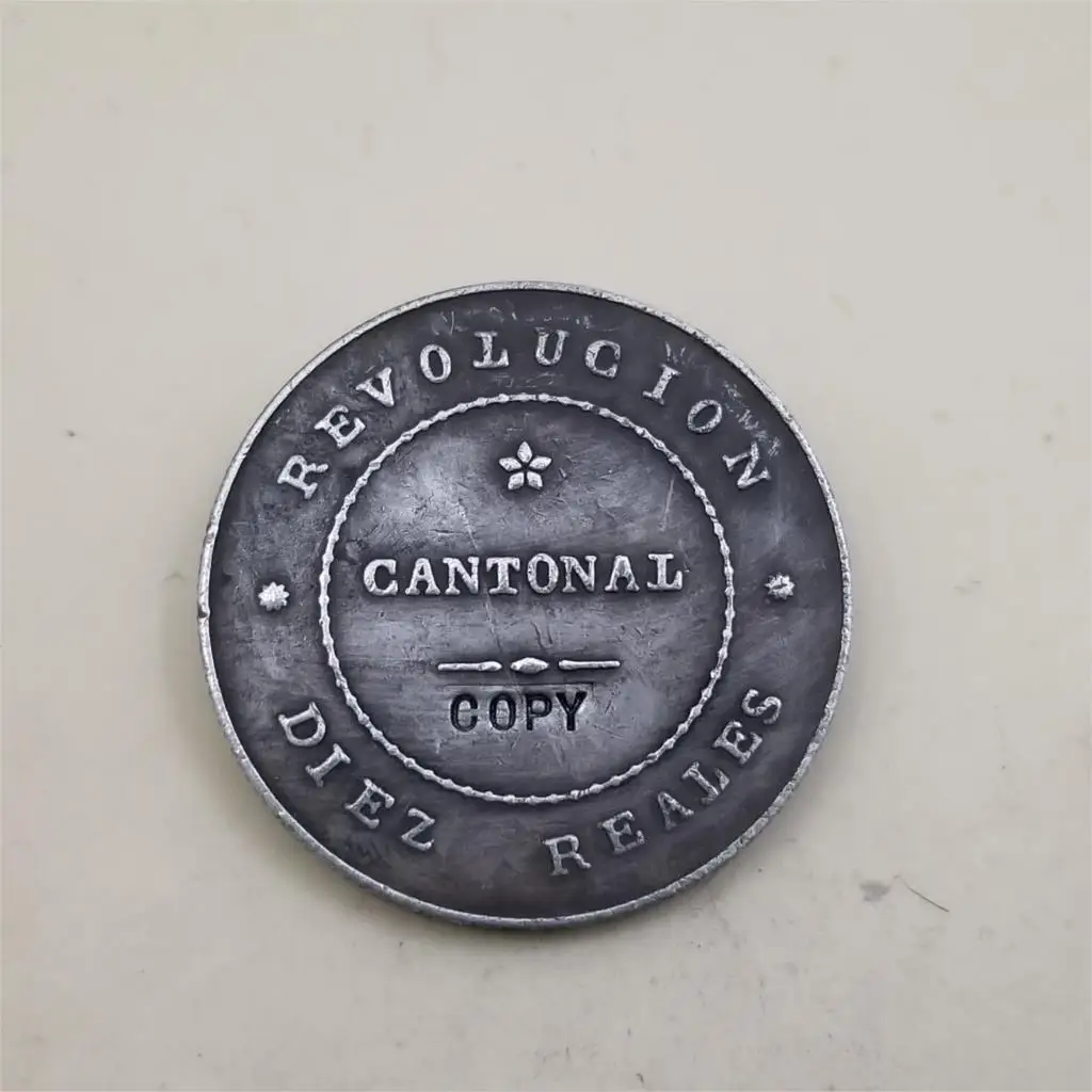 1873 SPAIN CARTAGENA REVOLUTIONARY 2.5 PESETAS(10 REALES) copy coins commemorative coins-replica coins