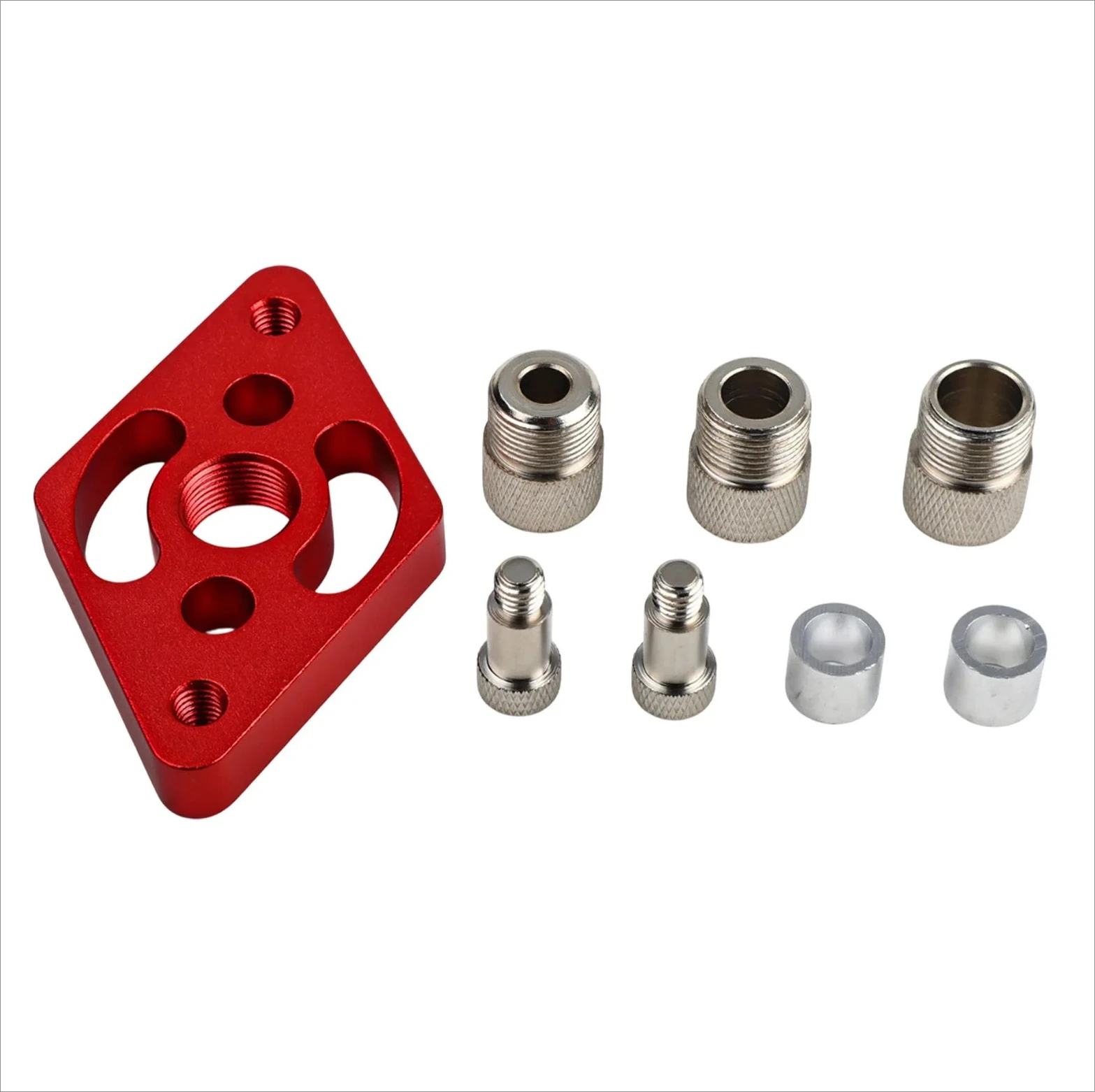 Aluminum Alloy Dowel Jig Tool Kit, Rustproof & Wear-Resistant, for Quick Cleaning and Accurate Drilling in Woodworking Projects