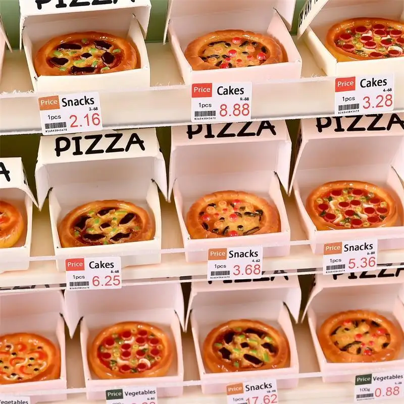 10 PCS Cute Dollhouse Miniature Simulated Kitchen Food Toy Pizza Model Home Decor Kid Play Toy Micro Landscape Ornaments Gifts