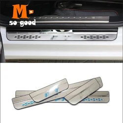 For Honda FIT JAZZ 2014 2015 2016 2017 2018 accessories Stainless Steel Door Sill Trim Protectors Guard Cover Trim Car Styling