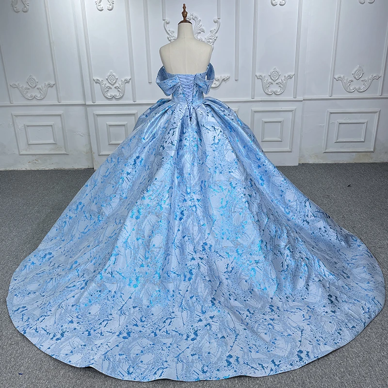 JANCEMBER Elegant Quinceanera Dresses Satin Ball Gown Beading Appliques 2023 Blue Sweetheart DY6556 Vestidos De Xv