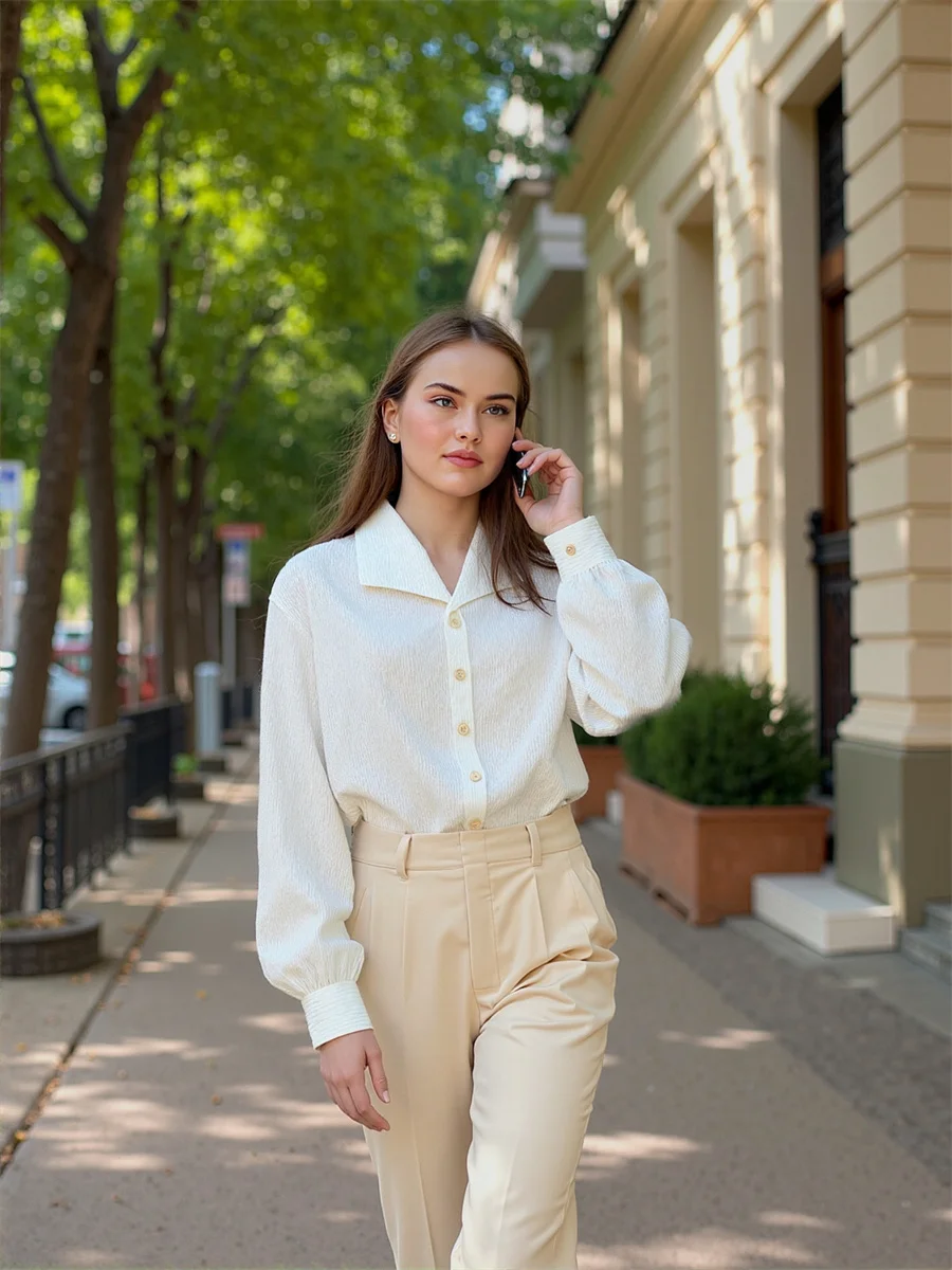 여성용 캐주얼 셔츠, 소녀용 블라우스, 겨울용 크롭 탑, 흡수성, 빠른 건조, 복부 조임, 통기성