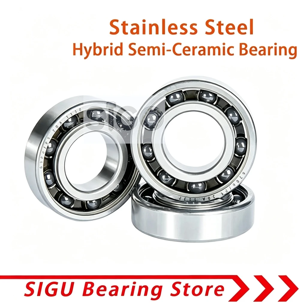 2Pcs 4Pcs 10Pcs High Speed Stainless Steel Hybrid Semi-Ceramic Bearing 6200 6201 6202 6203 6204 6205-2RS