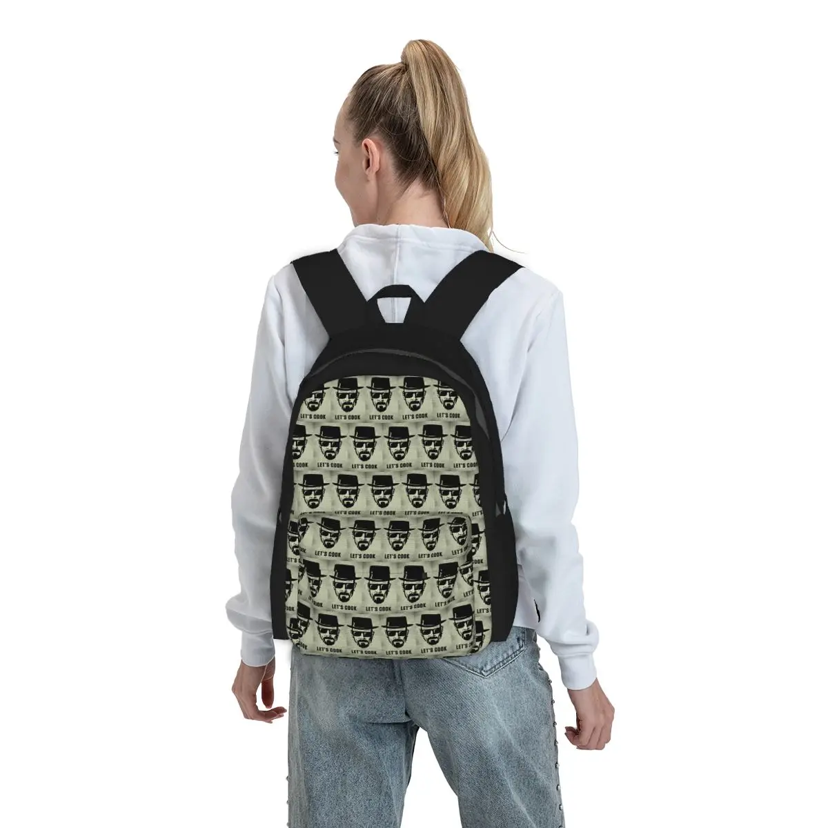 

Heisenberg Lets Cook Backpack Boys Girls BookBag Children School Bag Computer Shoulder Bags for Men Women