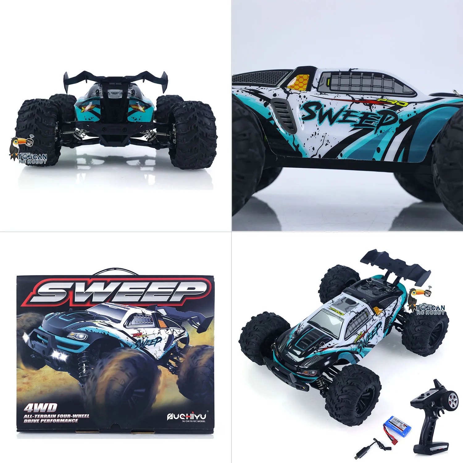 

SCY 1/16 16101PRO RC Monster Truck 70KM/H High Speed Brushless Motor Metal Differential Radio Off Road Car Model for Racing Fans