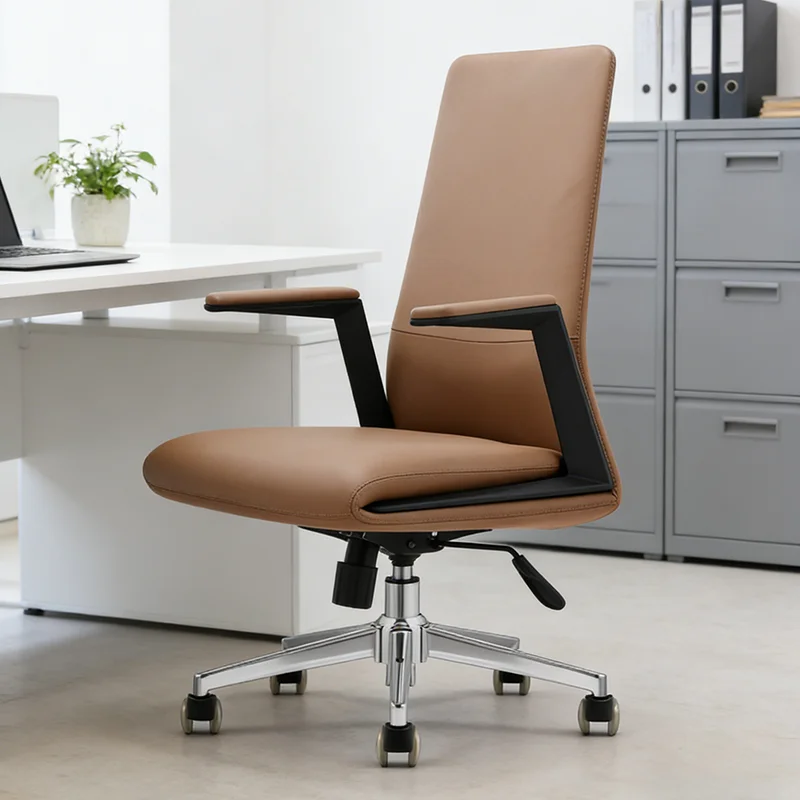 

Modern Luxury Executive Office Chair Rotary Heavy Duty PU Leather Ergonomically Adjustable