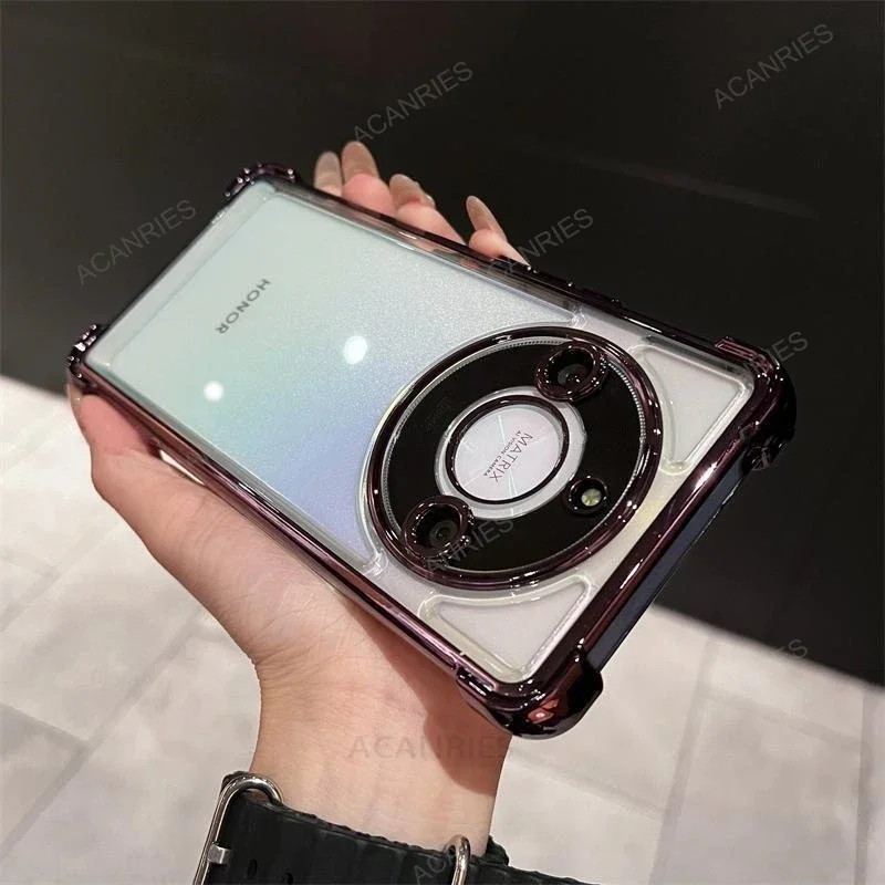 Four Corners Thickening Shookproof Plating Silicone Soft Case For Huawei Honor Magic 5 Pro 6 Lite Magic5 Magic6 6lite 5pro Cover
