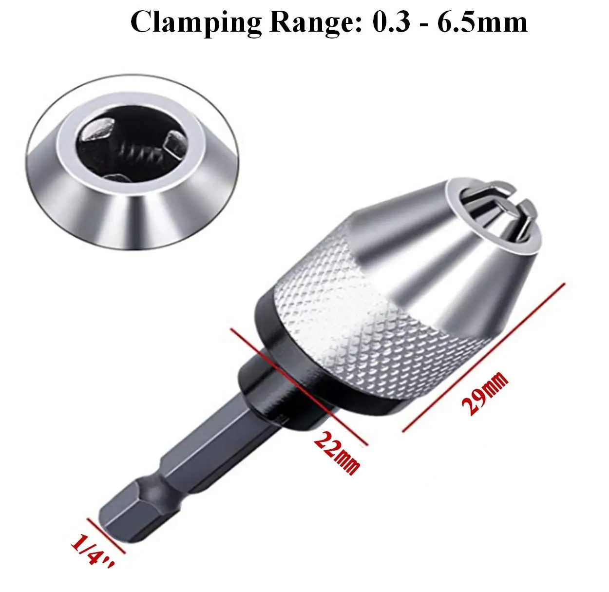 Portabrocas de 0,3-8mm, Mini mandíbula de cambio rápido, adaptador de broca sin llave, abrazadera, dispositivo de fijación, herramientas, adaptador de vástago hexagonal eléctrico