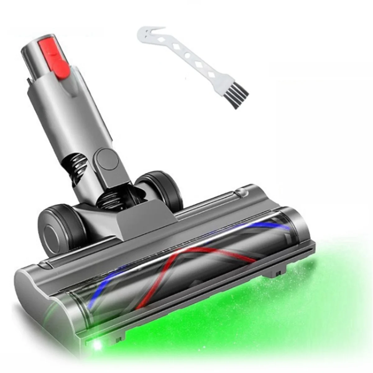 

Головка щетки A13I с прямым приводом для Dyson V10 Slim V12 Тонкая вакуумная насадка со светодиодным обнаружением пыли для очистки ковров и пола