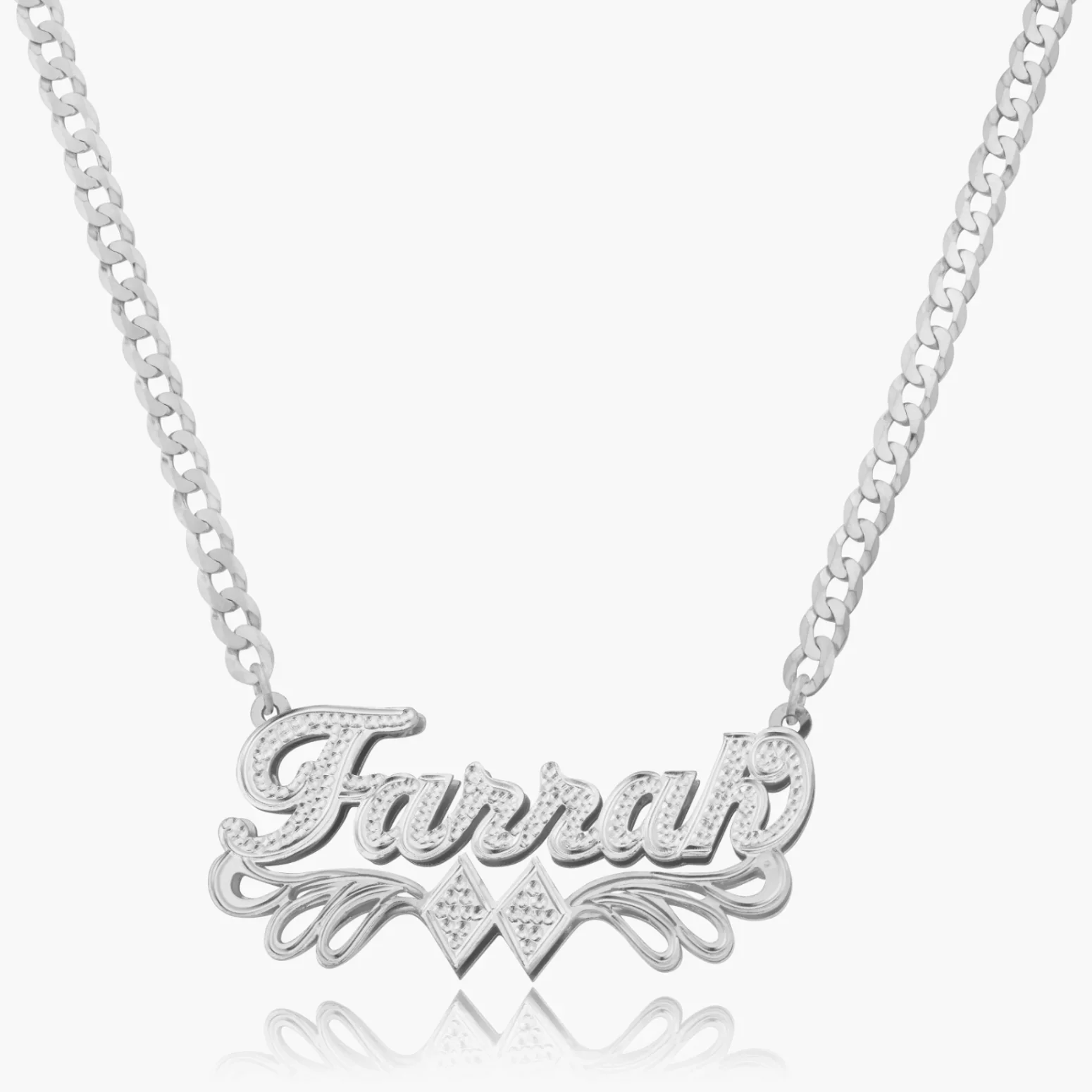 

18K Gold-plated Custom Name Necklace Personalized Jewelry Stainless Steel Double-layer 3D Nameplate Gift Commemorate Daily Wear