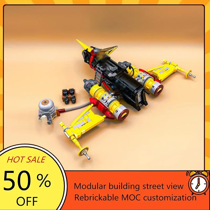 

957PCS Popular Space War Movie Model MOC Building Bricks S-100 Fighter Jet Modular Technology Gift Holiday Assemble Children Toy