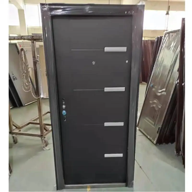 Modern Luxury Aluminum Alloy Security Door High Quality Entrance Doors Factory Production Affordable Heavy Duty Hinged Doors