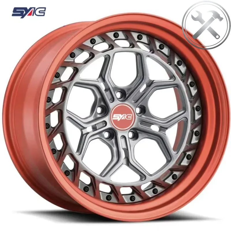 

2-Piece 18-22 Inch High Performance New Design Custom Forged Racing 6061 Aluminum Alloy Wheel Hub Rims
