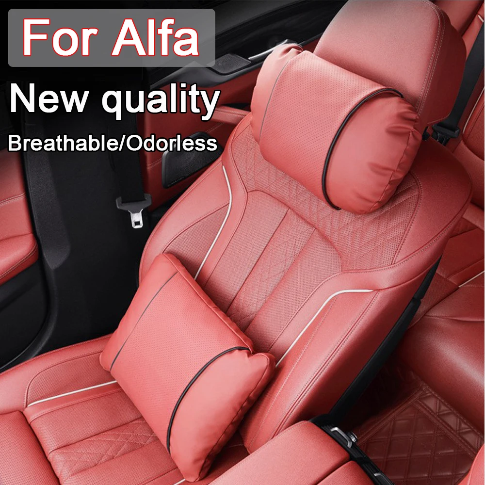 NEW Car Headrest Neck Support Neck Pillow Soft Car Waist Pillow For Alfa Romeo Giulietta Stelvio Giulia Tonale Auto Accessories