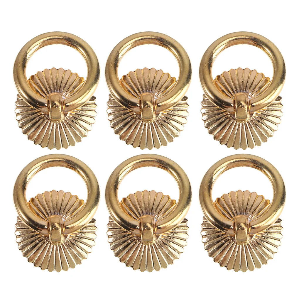 6 stuks gouden lade trekt Europese stijl minimalistische ringgrepen voor keukenkasten kledingkast lade meubels gouden kast trekt