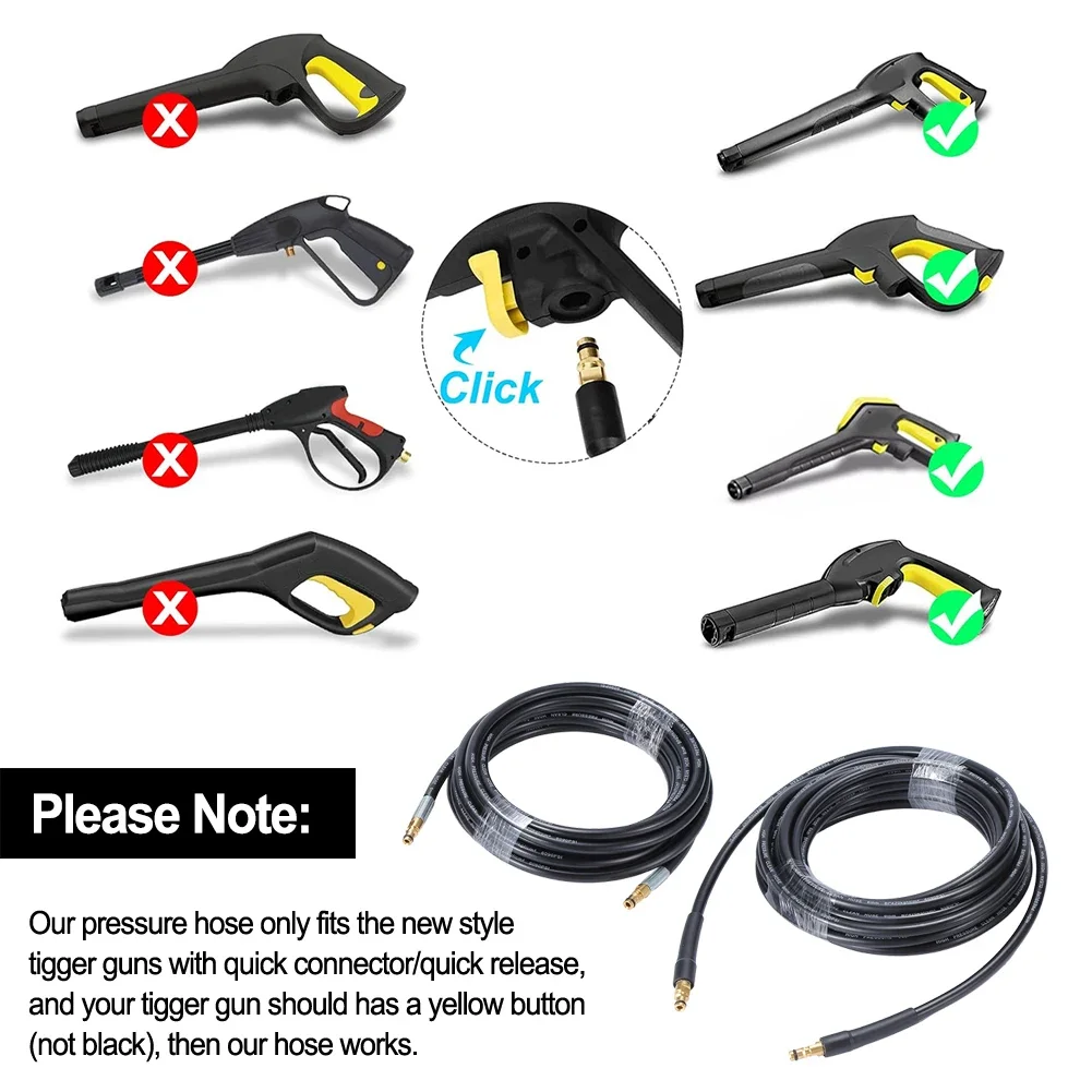 

Pressure Washer Replacement Hose For Karcher K2K 7 2.643-585.0 Washer Extension Hose 5M/6M/10M/15M Water Cleaning Hose Pipe