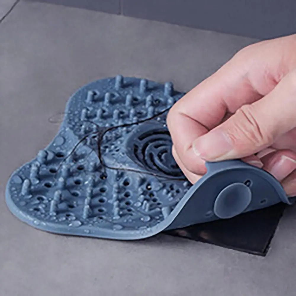 Anti-blocking Sink Strainer Floor Drain Hair Clean Up Mesh Trap Square Shape Shower Drain Pad Kitchen Bathroom Accessories