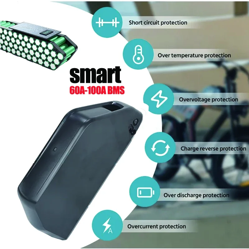 

E bike Bateria Battery 21700 Polly7 60V 60ah Down tube Scooter Batterie 30 40 50ah cham-rider Akumulator 60v 2000w 3000w Battery