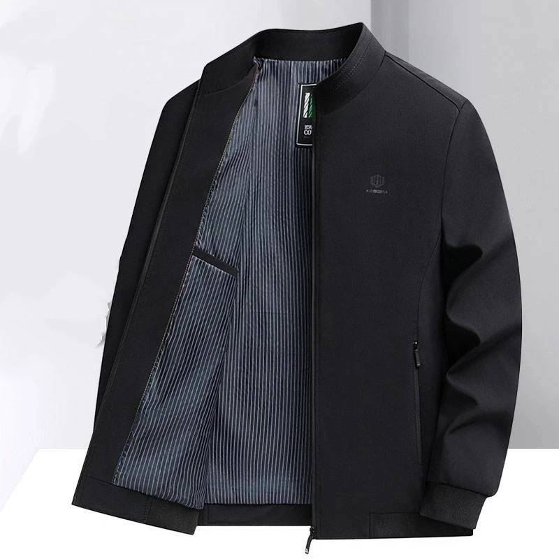 Stand Collar Jacket Men's Spring Autumn All-match Jacket New Style Middle-aged Men's Casual Men's Clothing