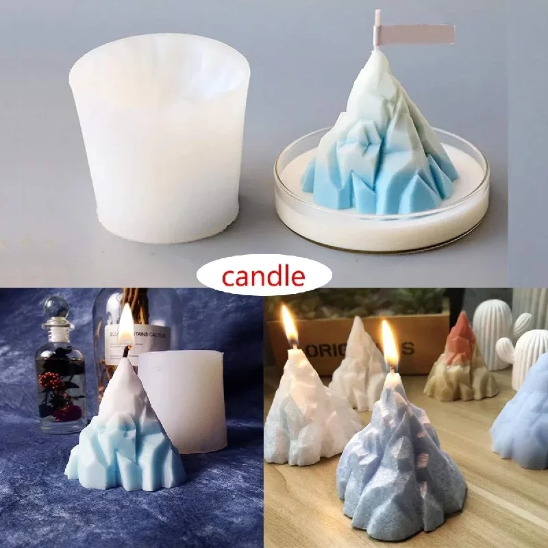 

3D ароматическая свеча айсберг, горное украшение, силиконовая форма «сделай сам»