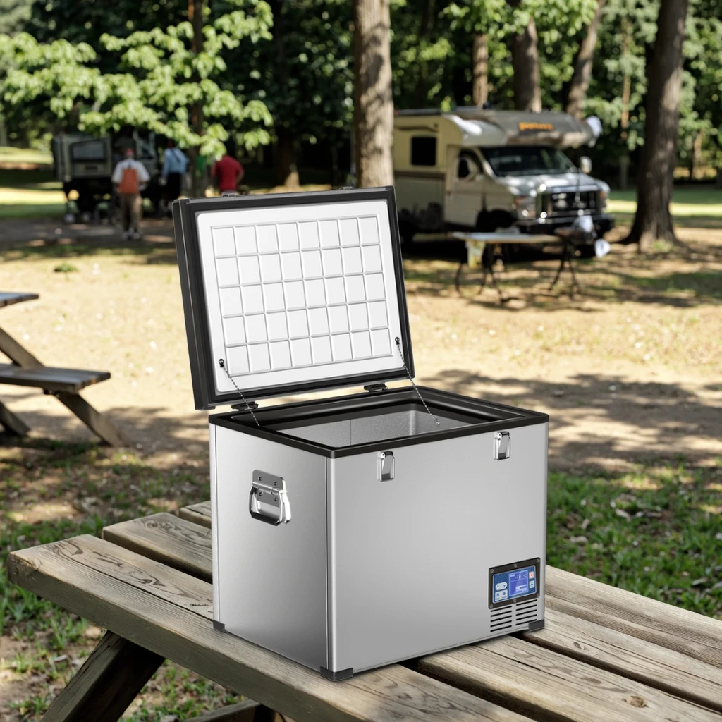 

Автомобильный холодильник с логотипом 60л 115л и автомобильным адаптером, портативный холодильник с морозильной камерой, большой автоматический холодильник, глубокий холодильник