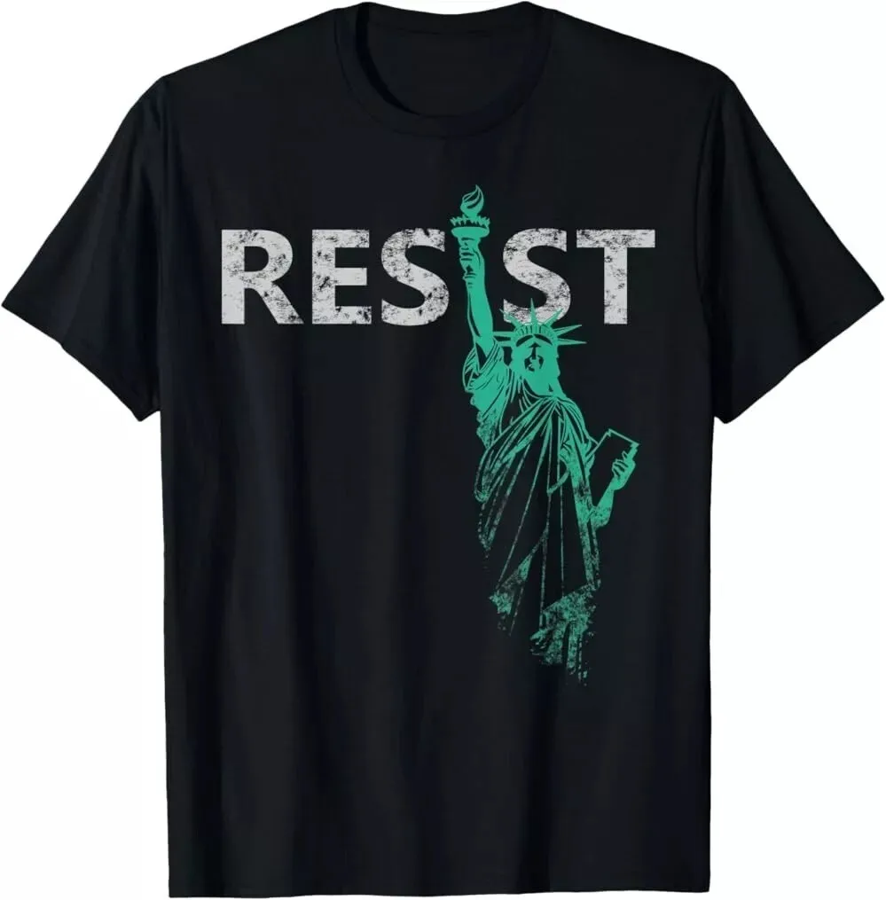 Distressed Statue Of Liberty Resist T-shirt Tshirt