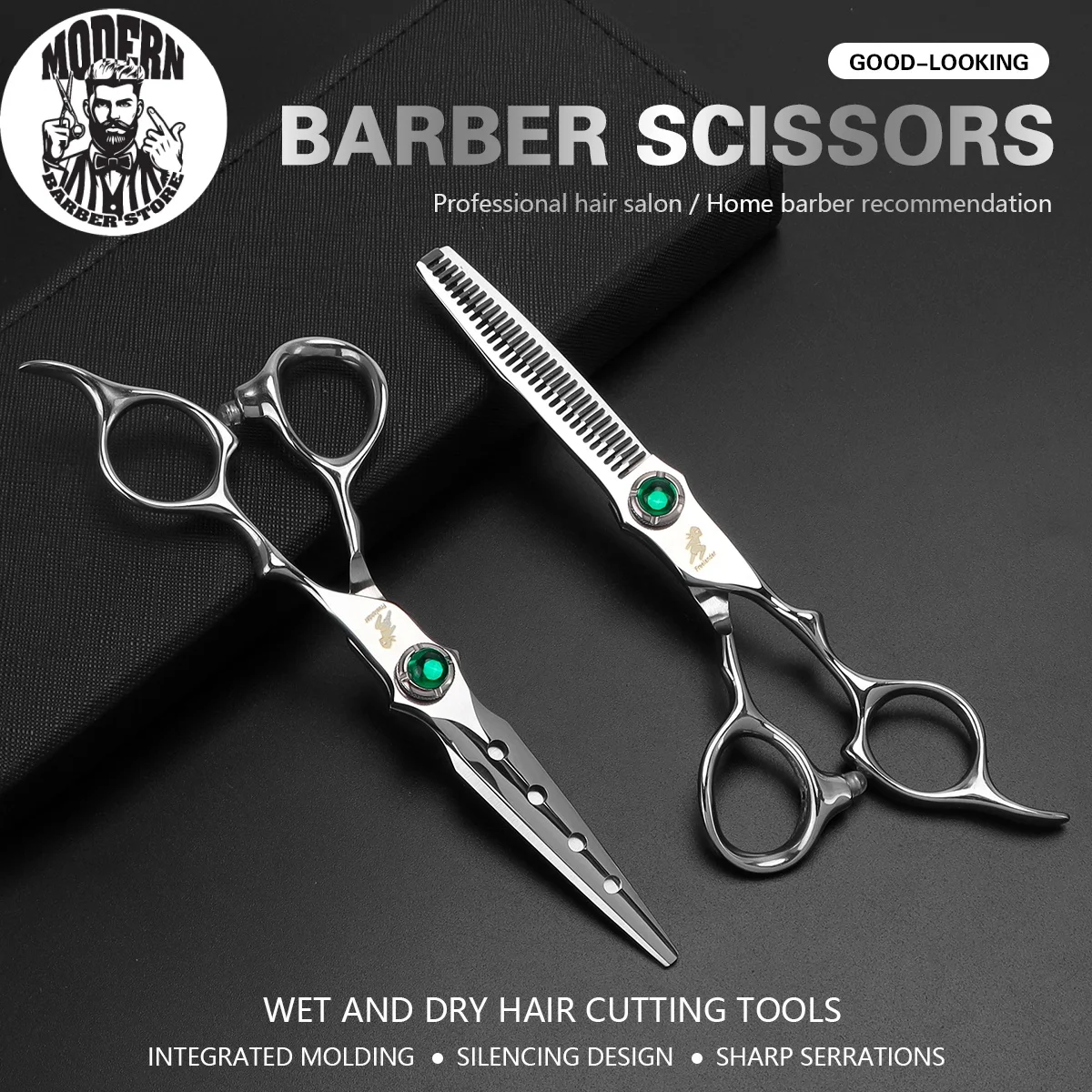 

Barbershop Hair Scissors Barber Salons Shears 6 Inch Hairdressing Scissors Professional Cutting Thinning Styling Tools