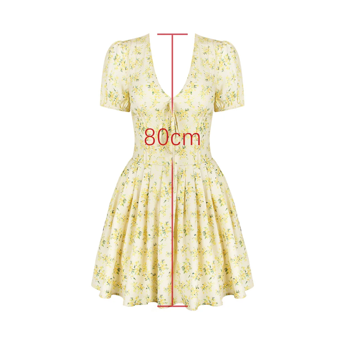 Oligai Fashion Summer Dresses 2024 abiti da festa con stampa floreale gialla elegante abito da festa di compleanno con maniche a sbuffo