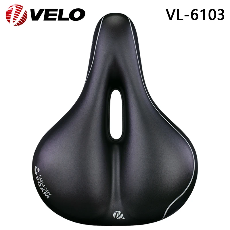 VELO VL-6103 High Resilience Comfort Thicken Waterproof Memory Bicycle Saddle Mountain Touring MTB City Bike Cycling Parts