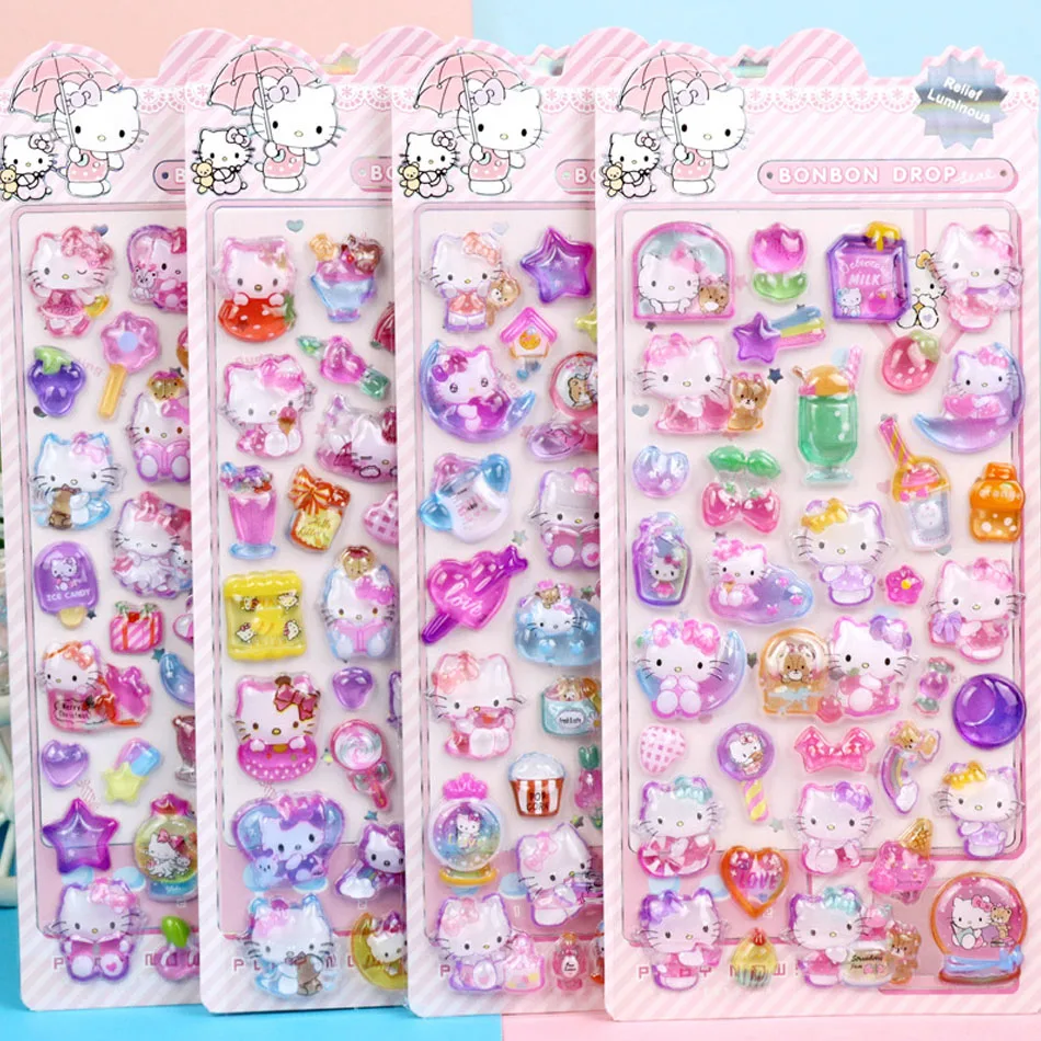 4-10 قطعة لطيف الكرتون متعة ملصقات ثلاثية الأبعاد Chiikawa ملصقات تزيين زجاجات المياه أجهزة الكمبيوتر المحمولة ديكور المنزل هدايا عيد الأطفال