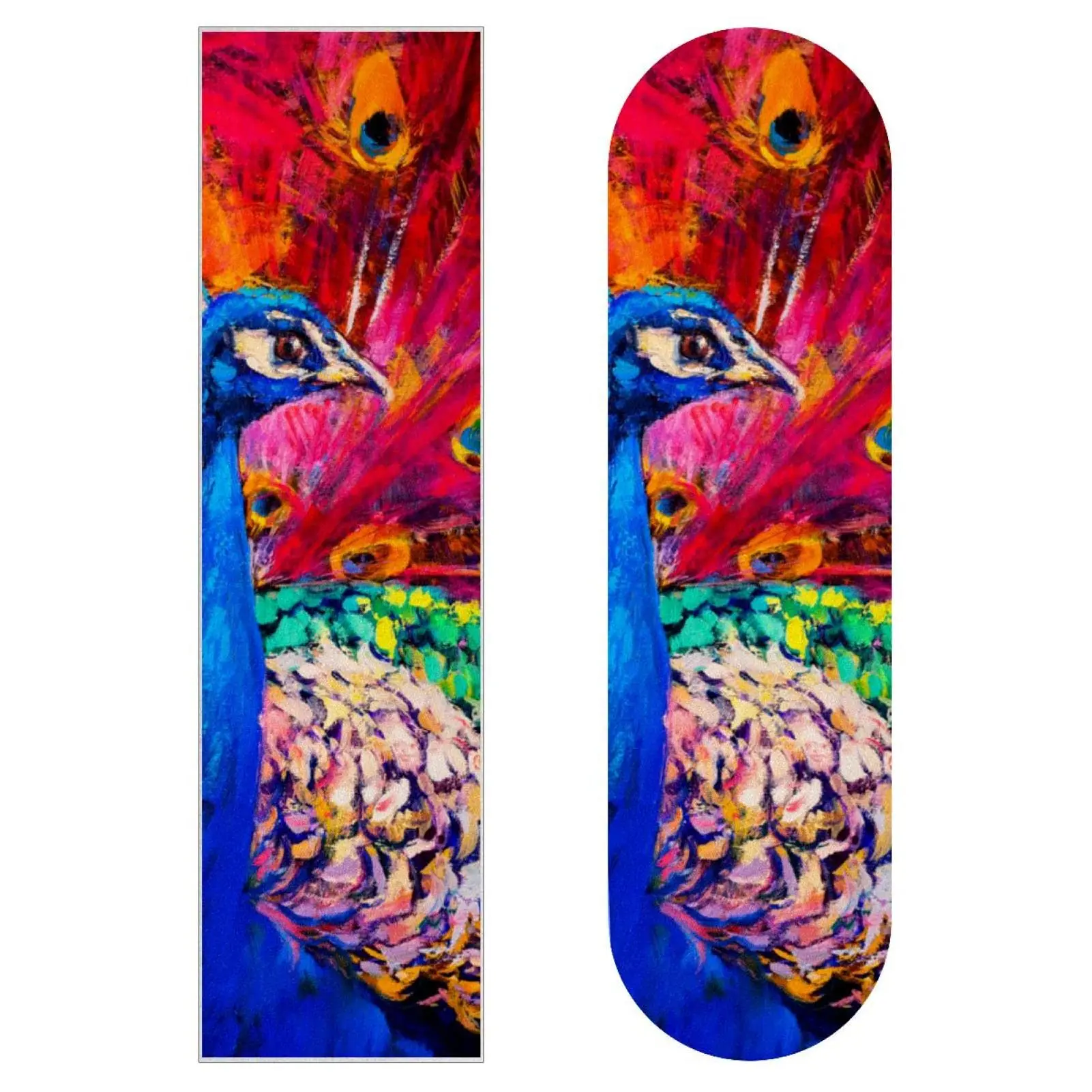 

Aesthetic Multicolored Peacock Skateboard Grip Tape,Longboard Griptape Sandpaper for Rollerboard,Waterproof Scooter Grip Tape