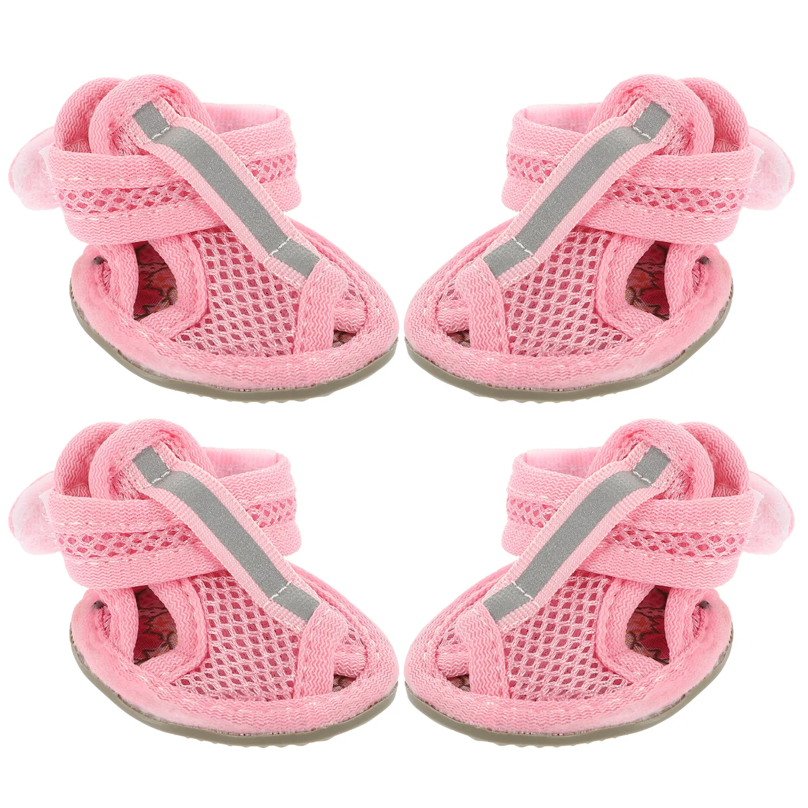 

Pet Sandals Breathable Mesh Dog Shoes Boots Booties for Dogs Paws Feet Covers Anti-slip Outing Beach Mini Slipper
