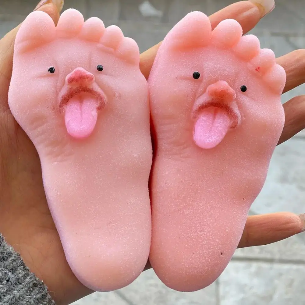 Língua colando pés grandes brinquedo romance macio estresse criança beliscar brinquedo presentes descompressão lenta adultos rebote brinquedo rel q9l5