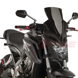 Motorcycle Smoke WindScreen Windshield Viser VIsor new style Fits For HONDA CB650F 2015 2016 2017 2018 2020 Double Bubble 14-20