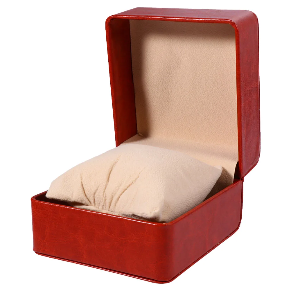 

1pcs Elegant Watch Pu Storage Organizer Display Case For Home Travel Use Jewelry Box Dustproof Scratch Resistant Watch