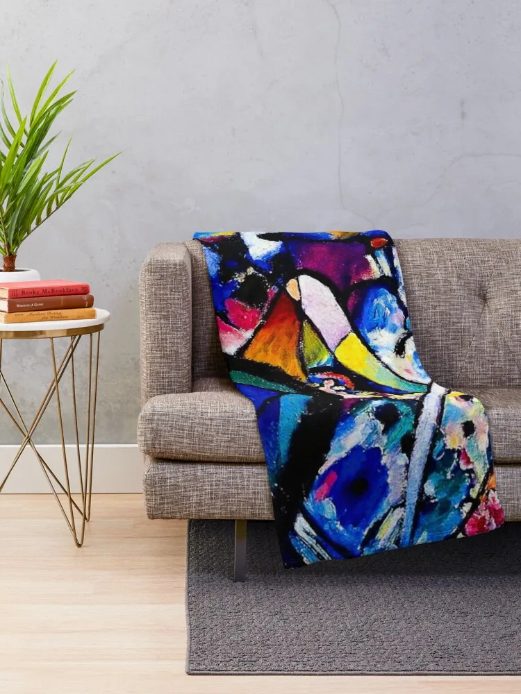 wassily kandinsky art style Throw Blanket Bed Softest Weighted Blankets