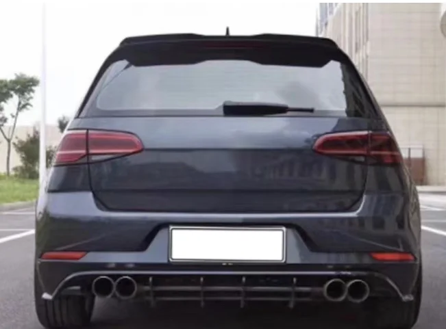 Automotive Parts ABS Rear Bumper Lip For Volkswagen VW Golf 7.5 R Glossy Black Rear Diffuser