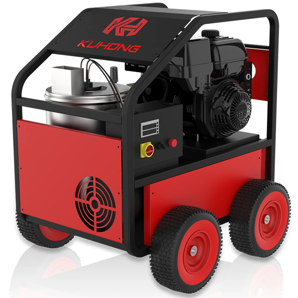 Kuhong CE Idropulitrice Ad Alta Pressione 250bar 3600psi 15LPM الماء الساخن جهاز تنظيف يعمل بالضغط العالي مع الديزل