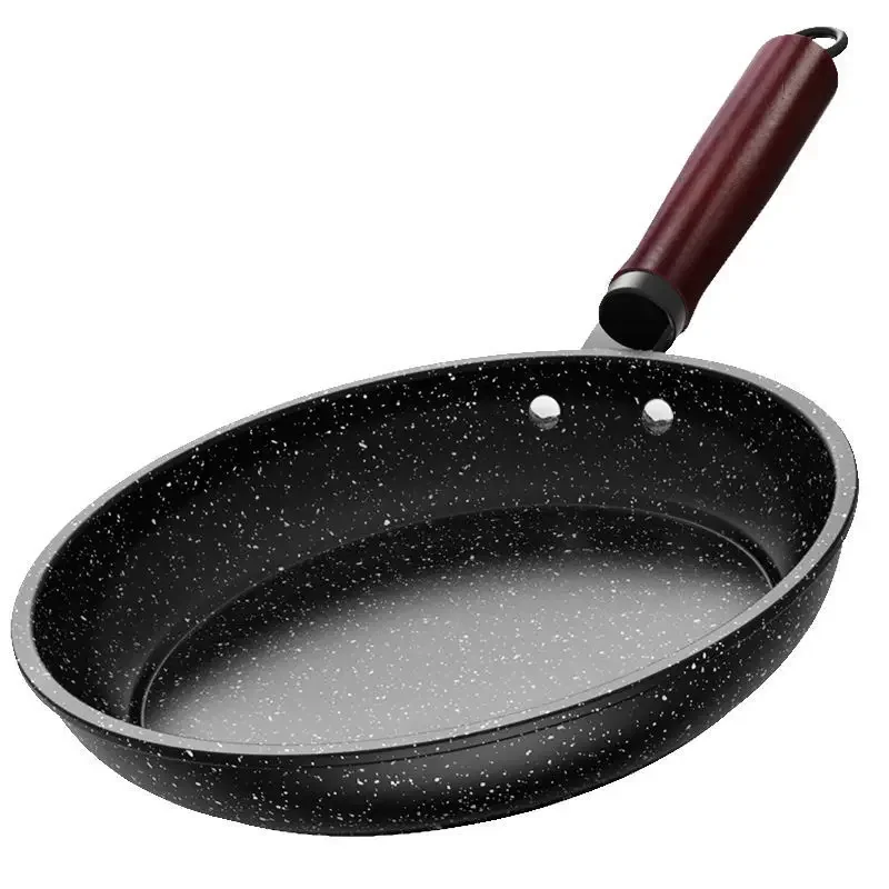 Maifanshi Non stick Pot with Wooden Handle Double Bottom Fry Pan