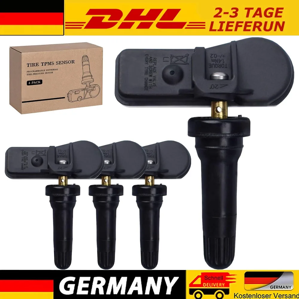 4 Stück neue hochwertige Auto-TPMS-Reifendrucksensoren für Citroen Berlingo C4 C5 Peugeot 207 208 308 508 Partner 433 MHz Reifendrucküberwachungssystem 9802003680 9811536380