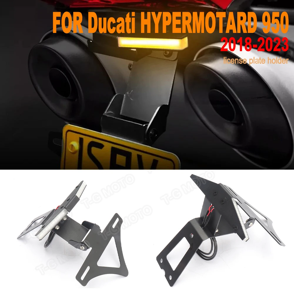 

For Ducati Hypermotard 950 2019-2023 Rear Tail Tidy Number License Plate Holder Motorcycle Fender Eliminator Kits Taillamp