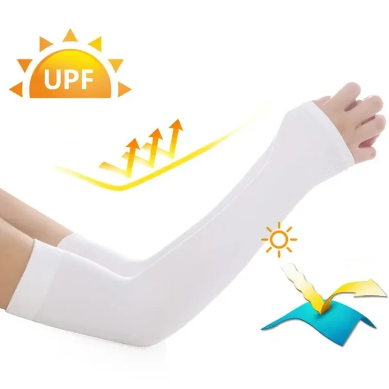 Fashion Arm Sleeves Summer Sun UV Protection Ice Cool Cycling Running Fishing Climbing Driving Arm Cover Warmers for Men Women